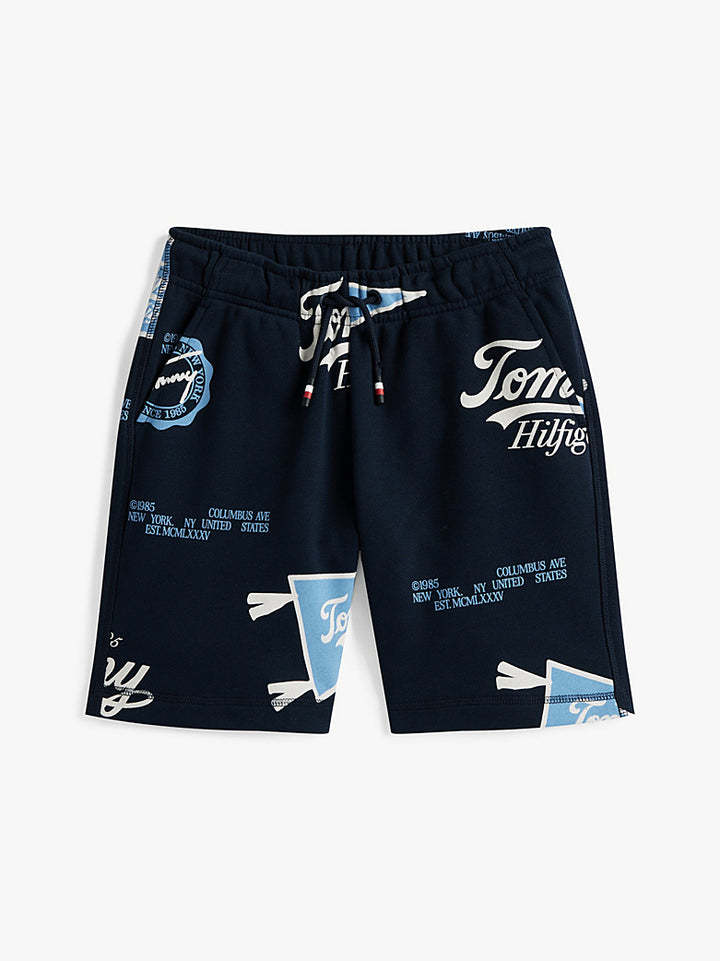 TOMMY HILFIGER NIÑO SHORT ALL OVER PRINTED SWEAT DARK NIGHT NAVY