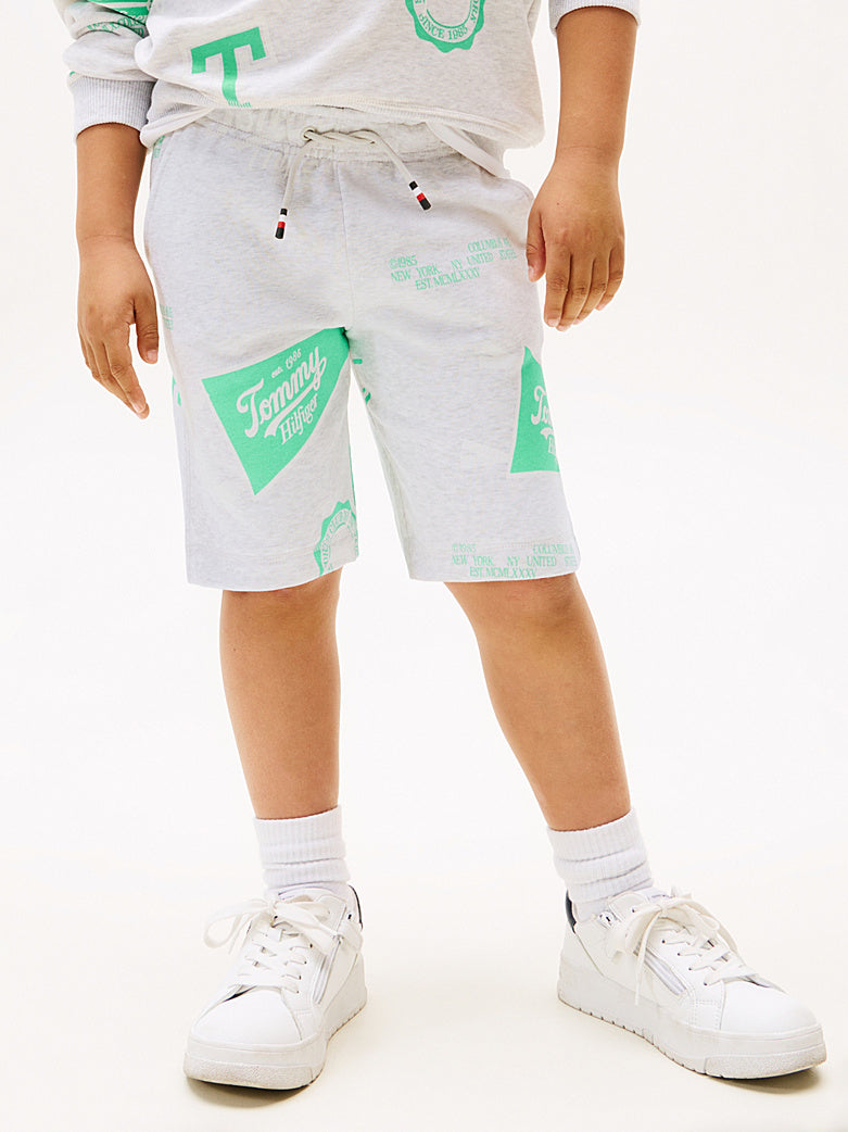 TOMMY HILFIGER NIÑO SHORT ALL OVER PRINTED SWEAT GREY HEATHER