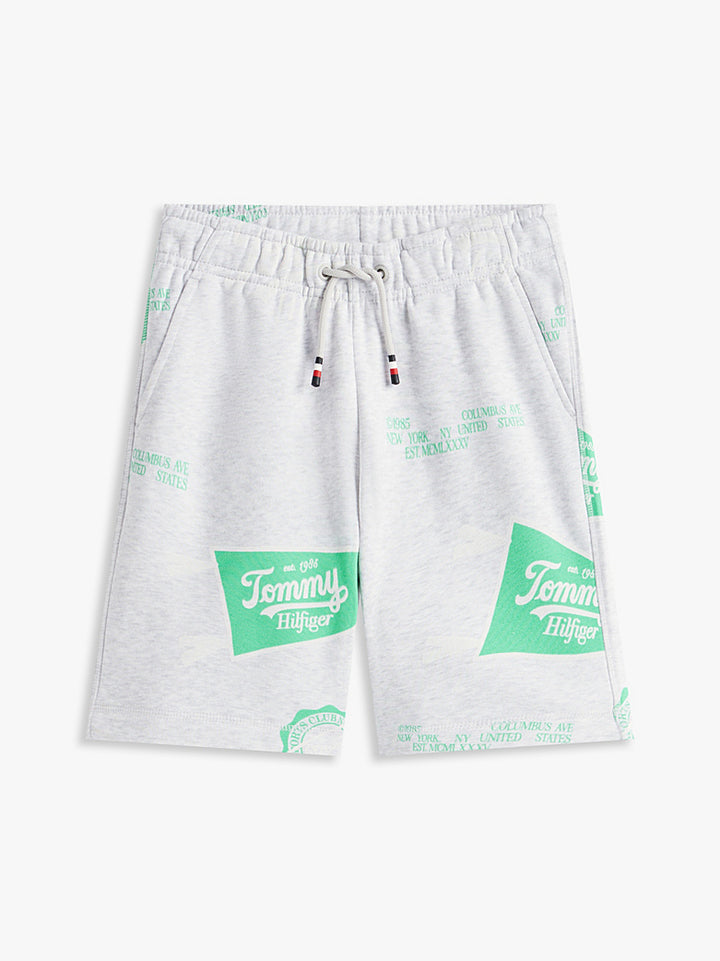 TOMMY HILFIGER NIÑO SHORT ALL OVER PRINTED SWEAT GREY HEATHER