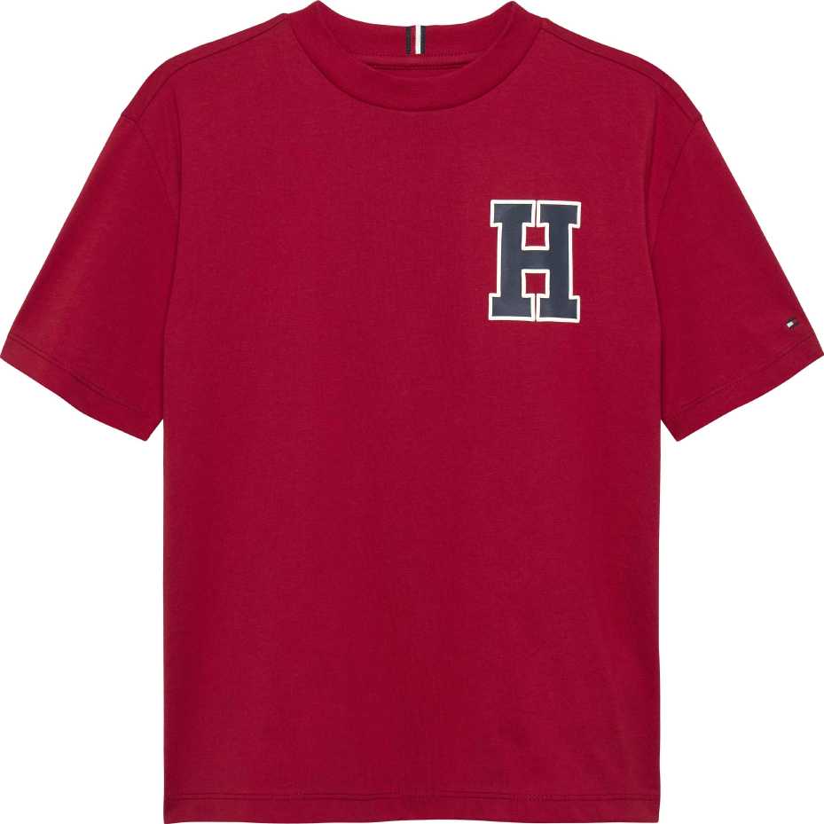 Tommy Hilfiger Tshirt Varsity Front Back Print M/C Medium Red para Niño