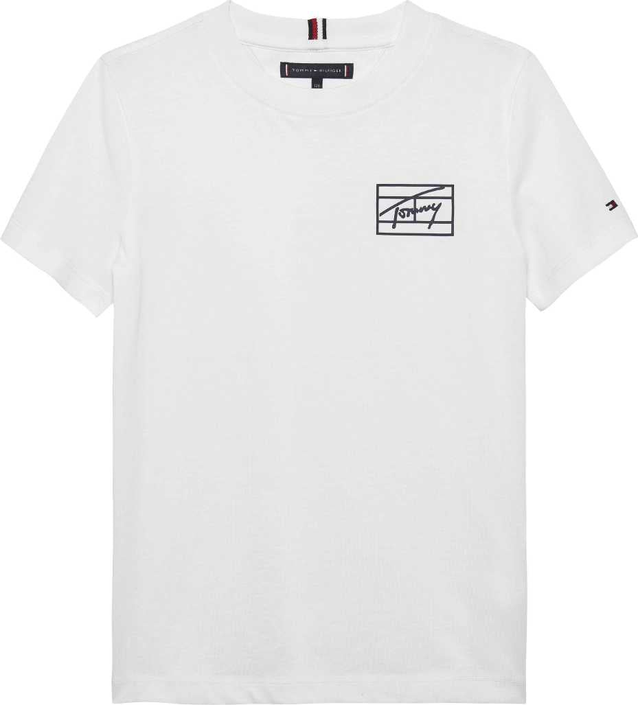 Tommy Hilfiger Tshirt Varsity Print M/C White para Niño