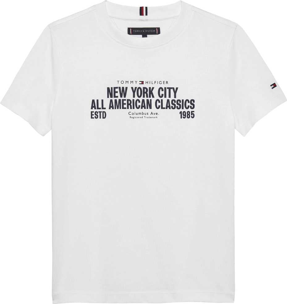 Tommy Hilfiger Tshirt Nyc Print Graphic M/C White para Niño