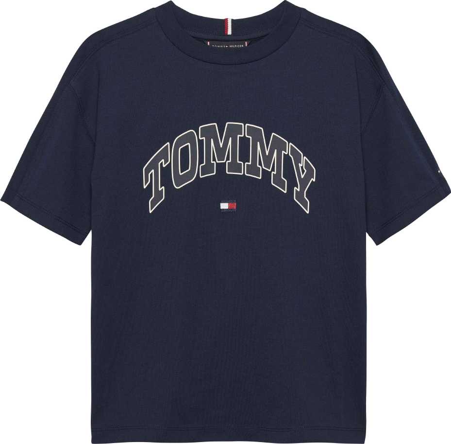 Tommy Hilfiger Tshirt Varsity Raised Print M/C Dark Night Navy para Niño
