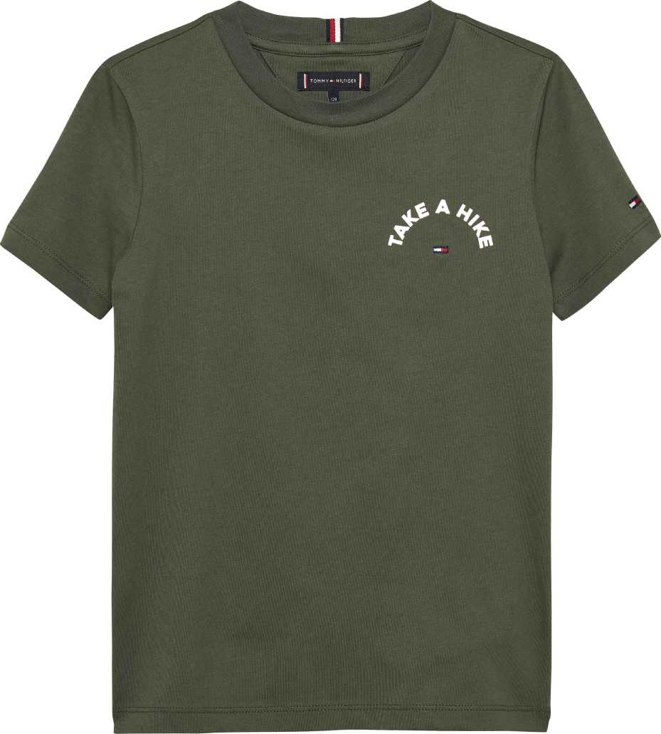 Tommy Hilfiger Tshirt Take A Hike Print M/C Pewter Green para Niño