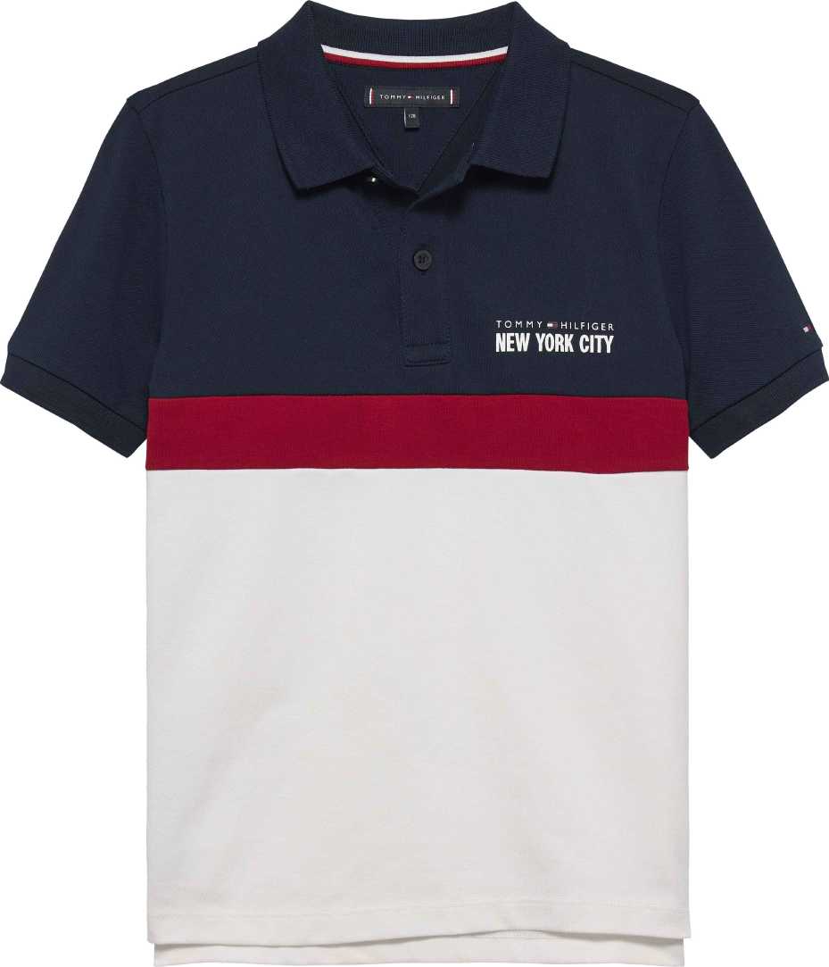 Tommy Hilfiger Polo Nyc Print Graphic M/C Dark Night Navy Colourblock para Niño