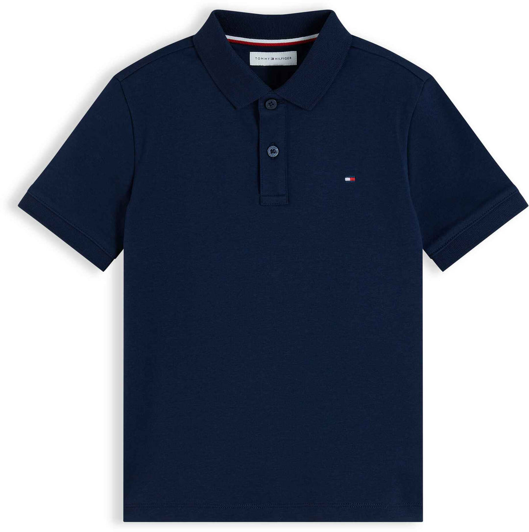 Tommy Hilfiger Polo Interlock Rwb M/C Dark Night Navy para Niño