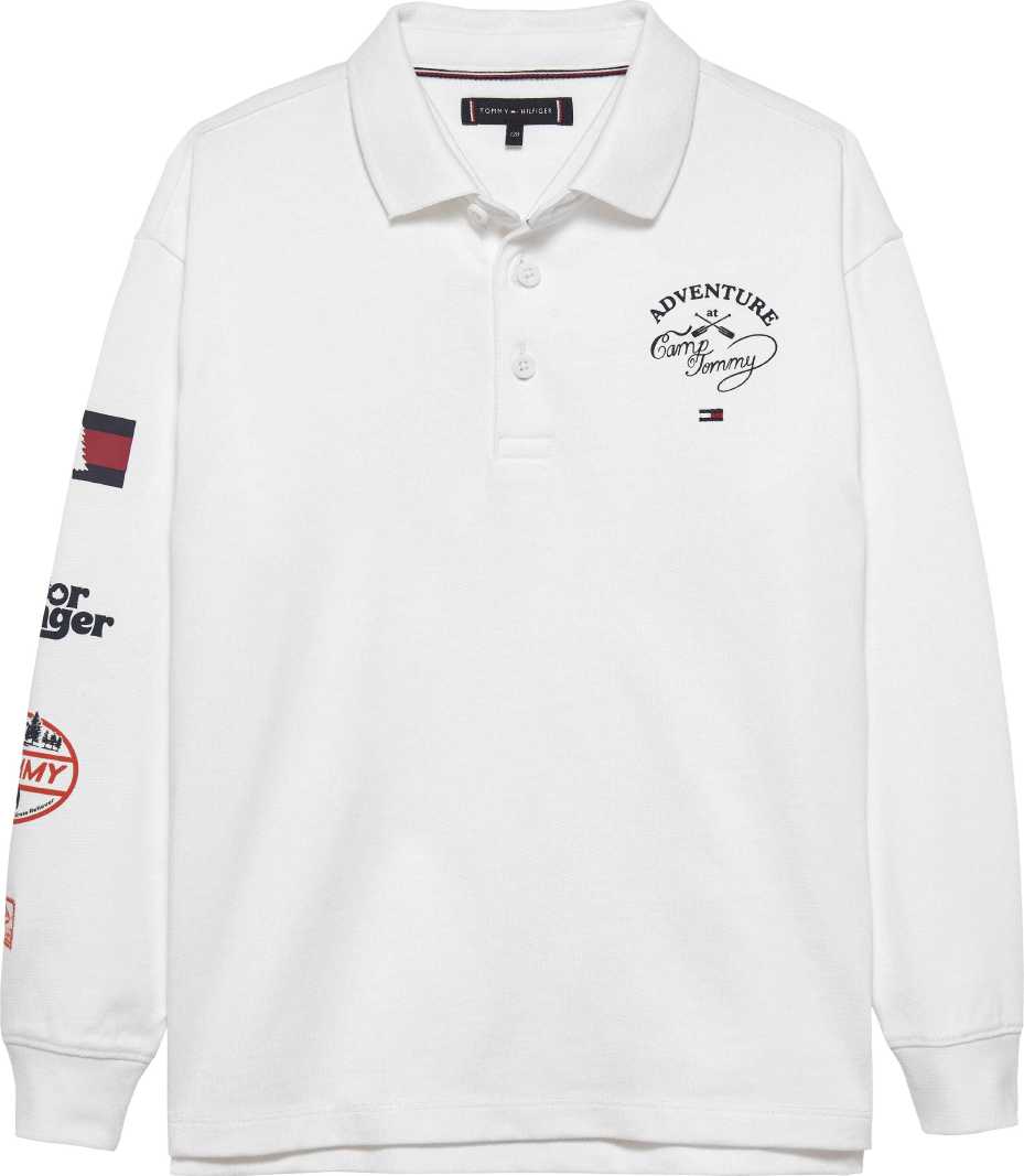 Tommy Hilfiger Polo Camp Multi Print M/L White para Niño