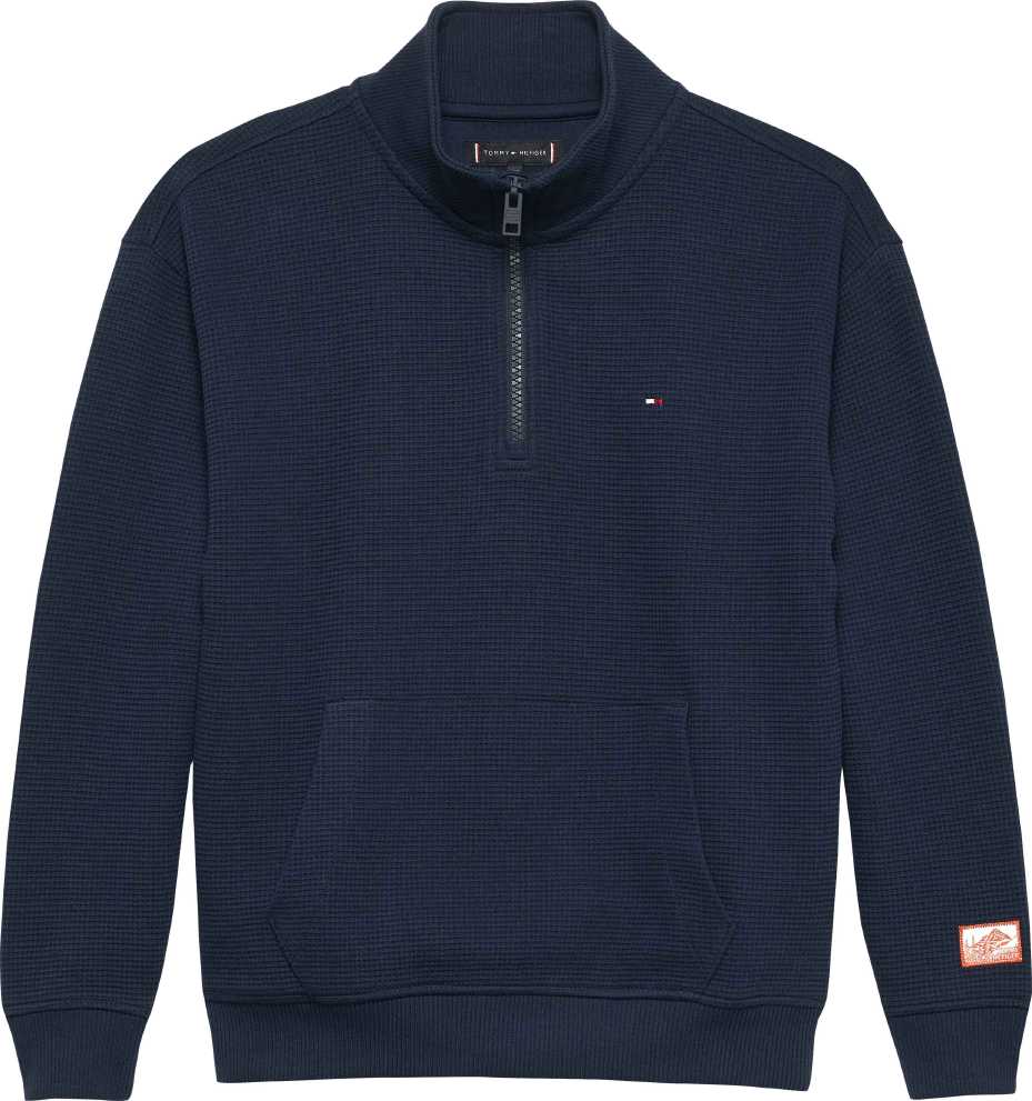 Tommy Hilfiger Abrigo Texture Half Zip Dark Night Navy para Niño