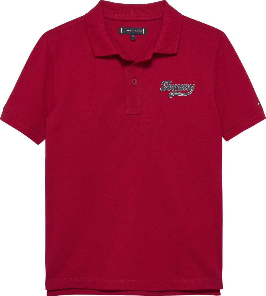 Tommy Hilfiger Polo Im Varsity Graphic M/C Medium Red para Niño