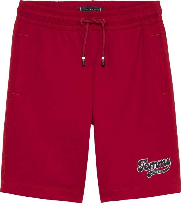 Tommy Hilfiger Short Im Varsity Interlock Medium Red para Niño