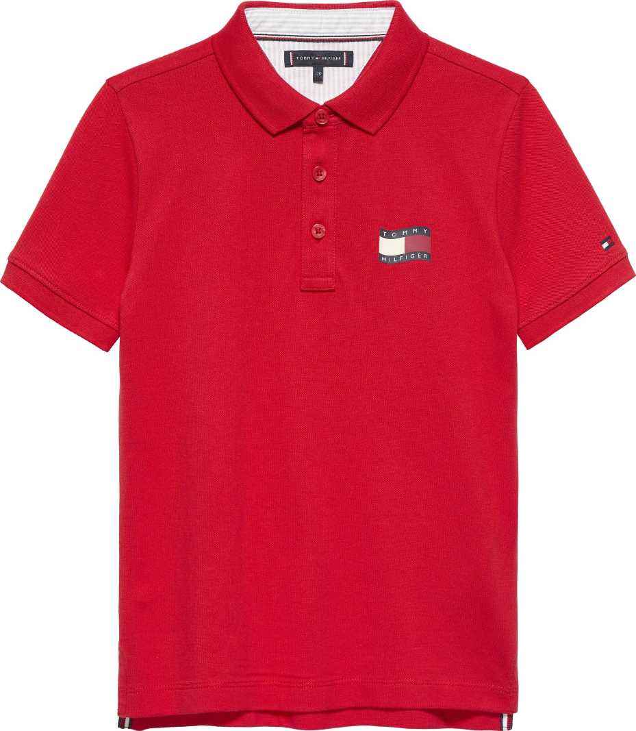 Tommy Hilfiger Polo Wavyflag Ithica Rapid Red para Niño