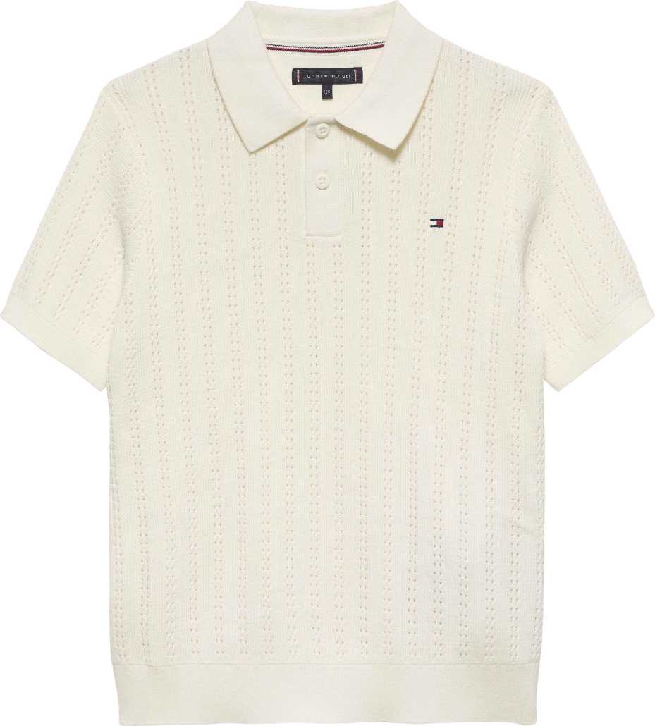 Tommy Hilfiger Polo Open Stitch Swe Ivory Silk para Niño