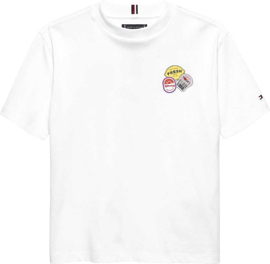 Tommy Hilfiger Tshirt Sticker Print Graphi White para Niño