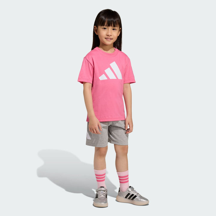 ADIDAS NIÑA CONJ. DE SHORT LK BL 160 PNKFUS/WHITE