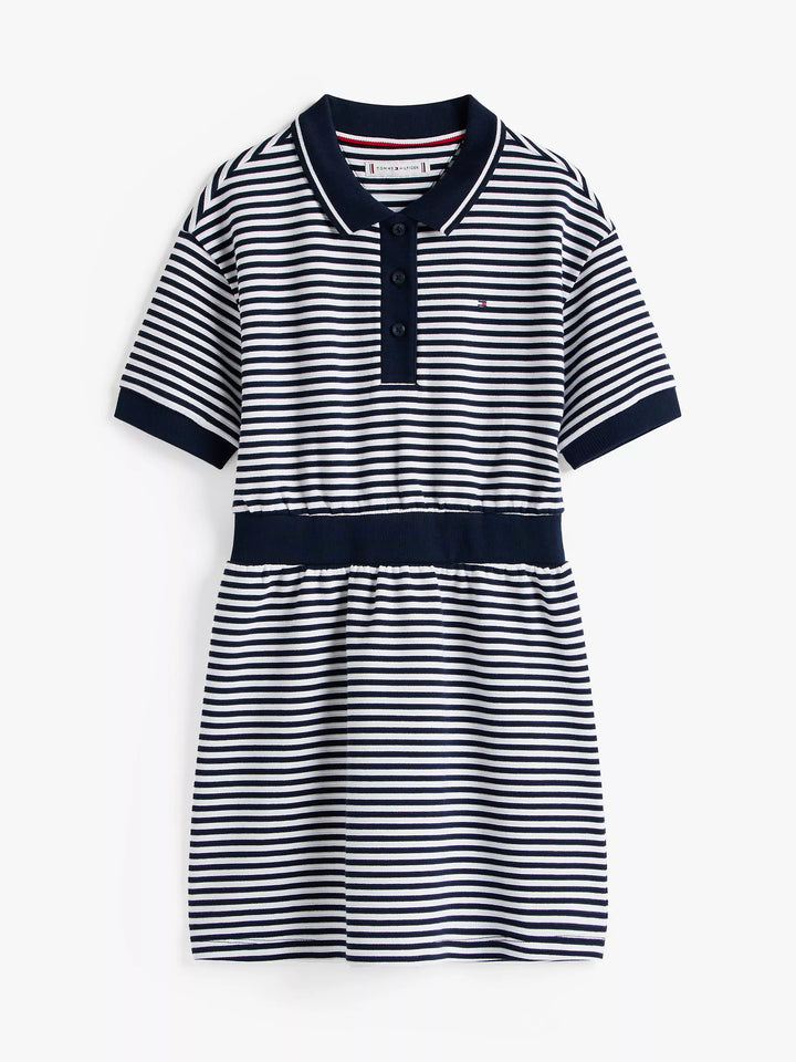 TOMMY HILFIGER NIÑA VESTIDO POLO STRIPE DARK NIGHT NAVY