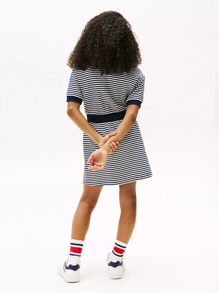 TOMMY HILFIGER NIÑA VESTIDO POLO STRIPE DARK NIGHT NAVY