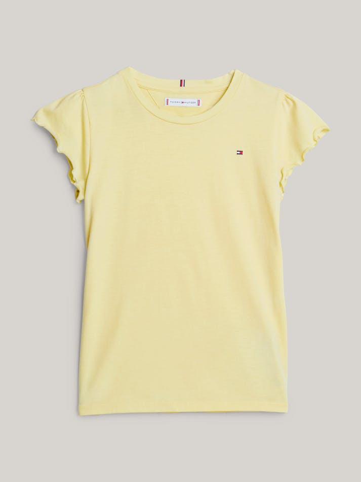 TOMMY HILFIGER NIÑA TSHIRT ESSENTIAL RUFFLE SLEEVE SS LEMON ZEST