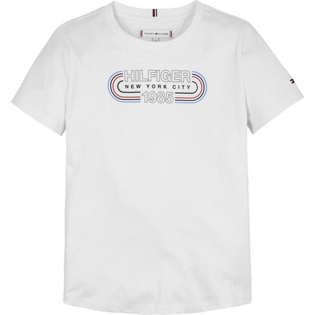 TOMMY HILFIGUER NIÑA TSHIRT HILFIGER 1985 WHITE