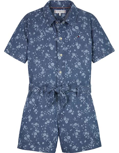Tommy Hilfiger Vestido Flower Denim Medium para Niña