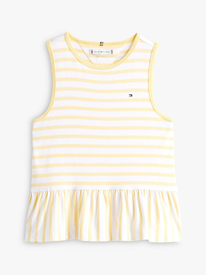 TOMMY HILFIGER NIÑA BLUSA PEPLUM STRIPE CITRONELLA STRIPES
