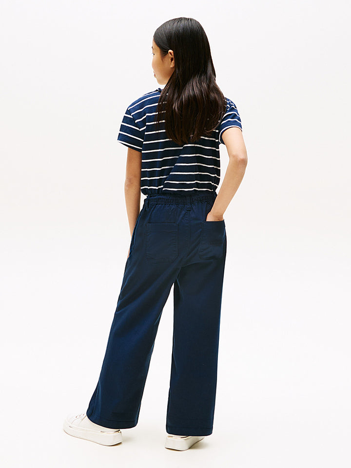 TOMMY HILFIGER NIÑA PANTALON HILFIGER EMB WIDE LEG DARK NIGHT NAVY