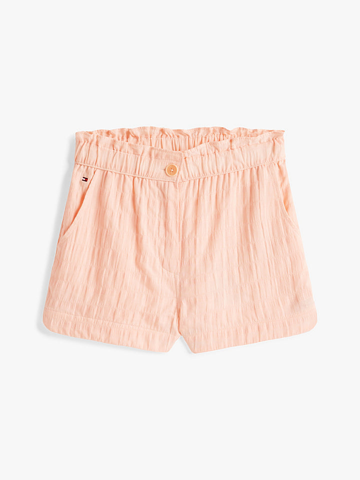 TOMMY HILFIGER NIÑA SHORT TEXTURED COTTON CORAL ICE