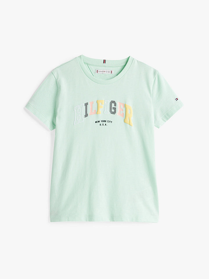 TOMMY HILFIGER NIÑA TSHIRT VARSITY DEW GREEN