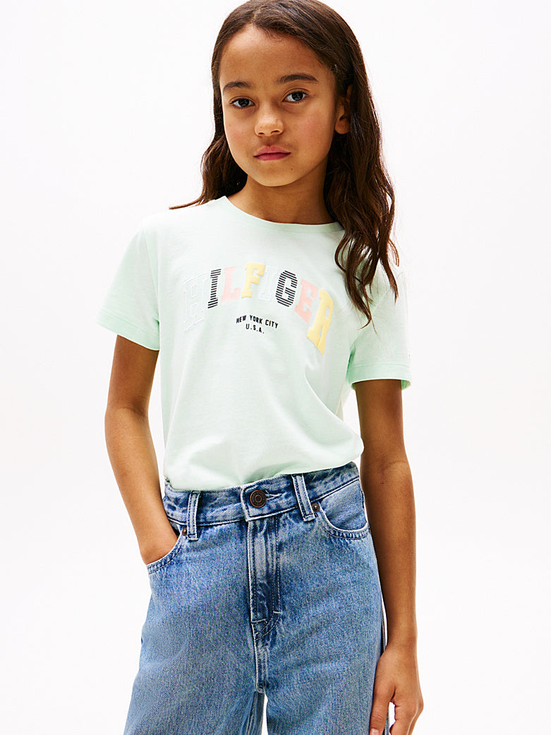 TOMMY HILFIGER NIÑA TSHIRT VARSITY DEW GREEN
