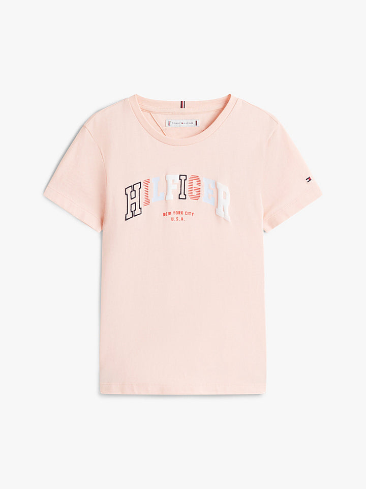 TOMMY HILFIGER NIÑA TSHIRT VARSITY CORAL ICE