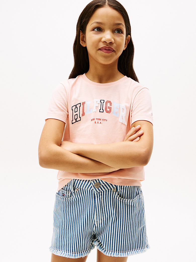 TOMMY HILFIGER NIÑA TSHIRT VARSITY CORAL ICE