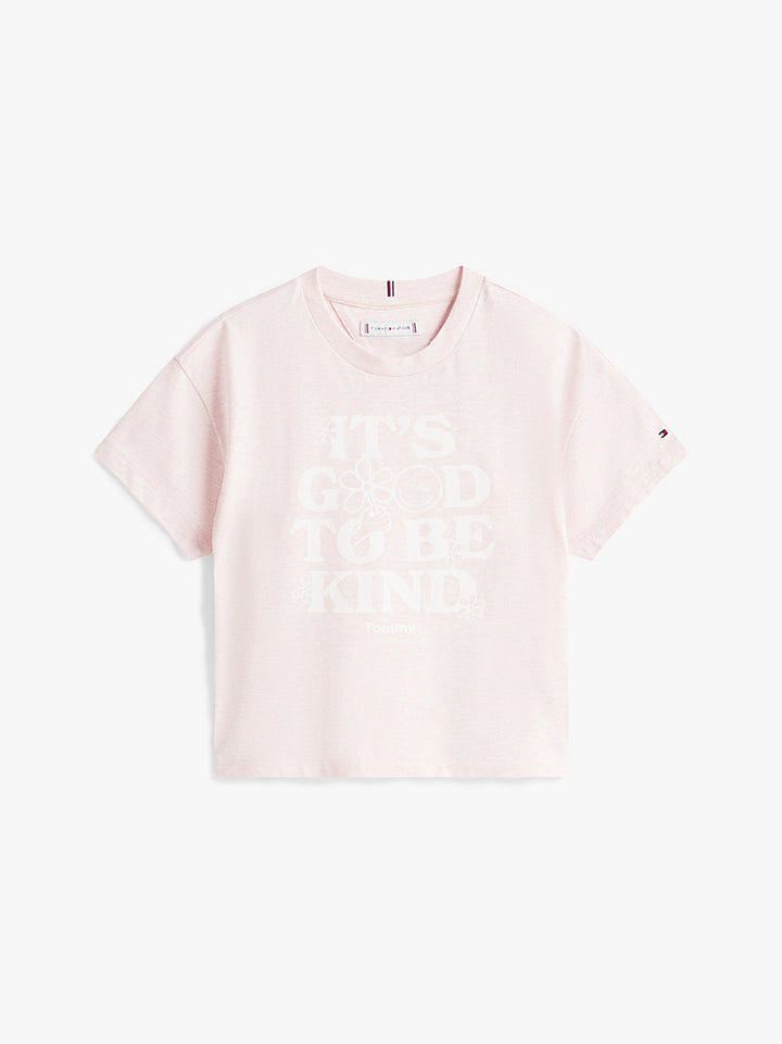 TOMMY HILFIGER NIÑA TSHIRT FUN GRAPHIC CORAL ICE HEATHER