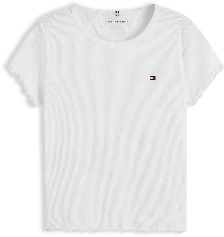 Tommy Hilfiger Tshirt Essential Rib Ss White para Niña