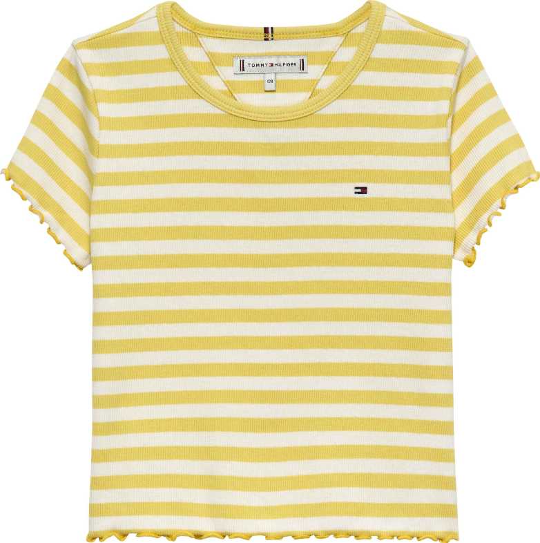 Tommy Hilfiger Tshirt Essential Rib Ss Yellow Dahlia Stripes para Niña