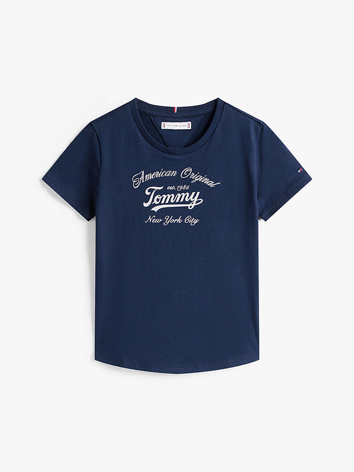 TOMMY HILFIGER NIÑA TSHIRT SCRIPT DARK NIGHT NAVY
