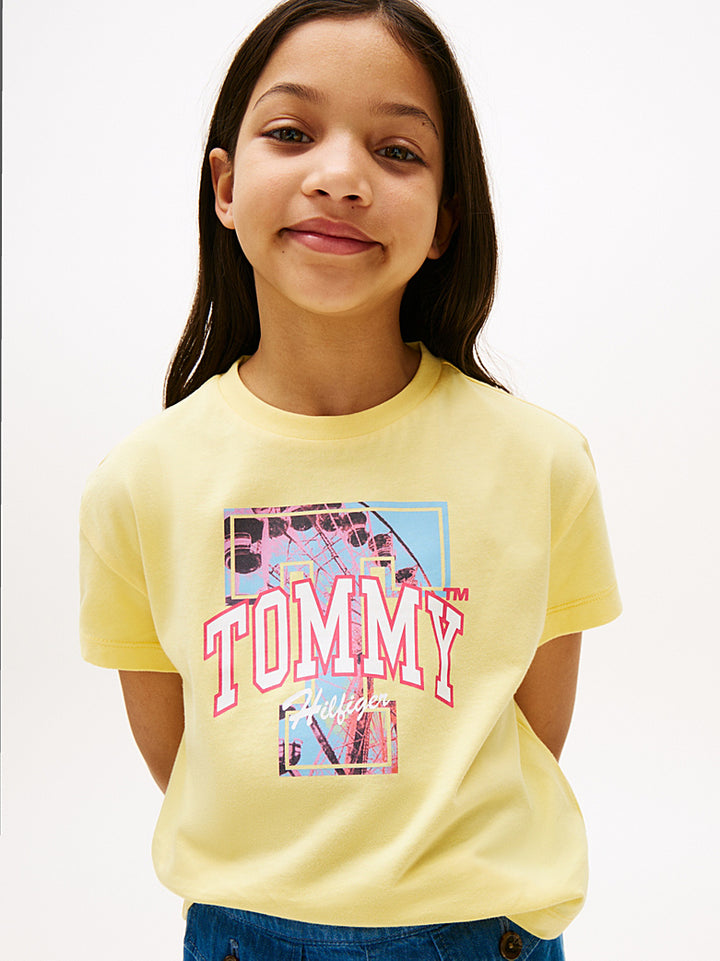 TOMMY HILFIGER NIÑA TSHIRT PHOTO PRINT RELAX CITRONELLA