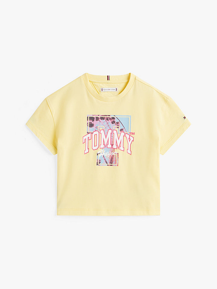 TOMMY HILFIGER NIÑA TSHIRT PHOTO PRINT RELAX CITRONELLA