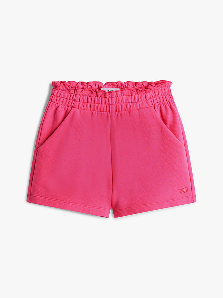 TOMMY HILFIGER NIÑA SHORT TONAL FLAG SWEAT JEWEL PINK