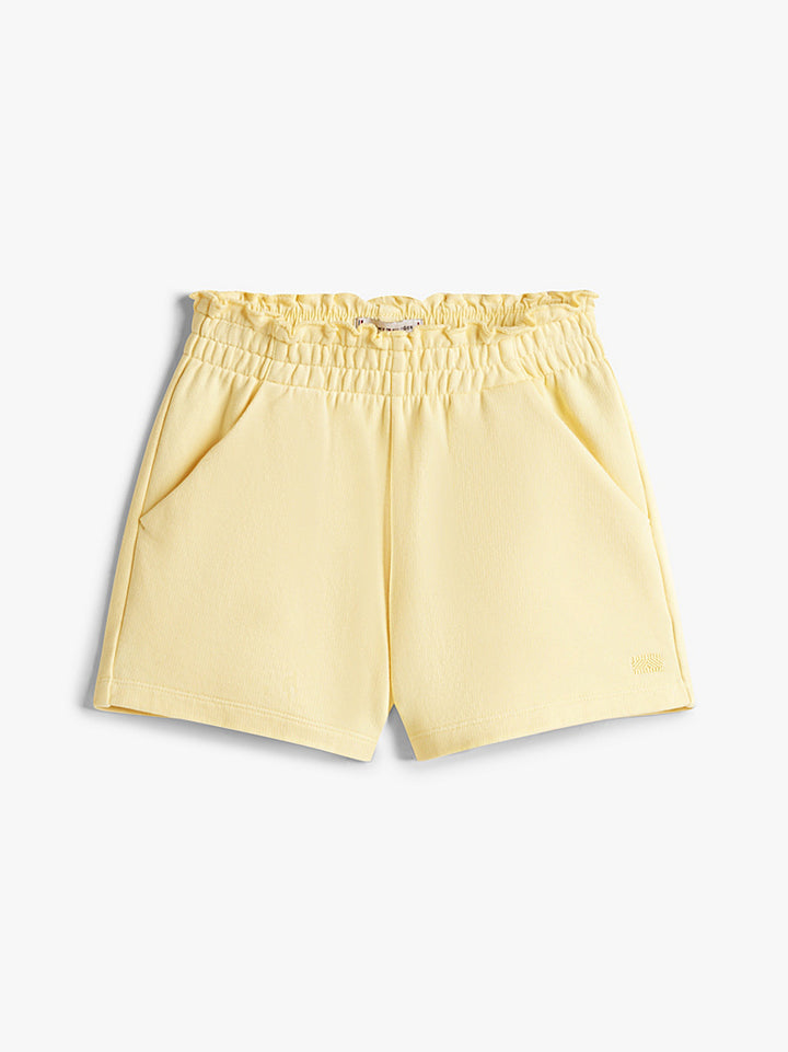 TOMMY HILFIGER NIÑA SHORT TONAL FLAG SWEAT CITRONELLA