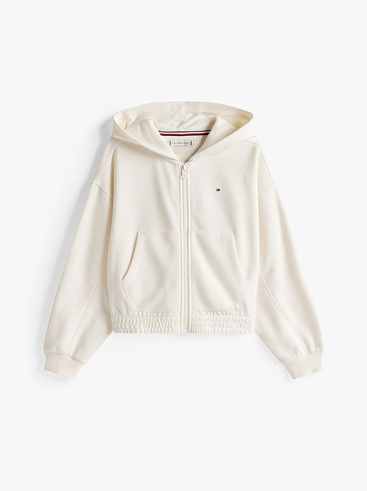 TOMMY HILFIGER NIÑA ABRIGO PUFF PRINT ZIP THRU HOOD IVORY SILK