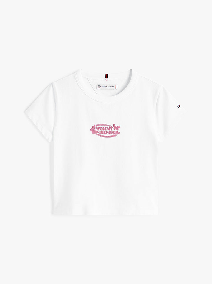 TOMMY HILFIGER NIÑA TSHIRT BUTTERFLY GRAPHIC WHITE