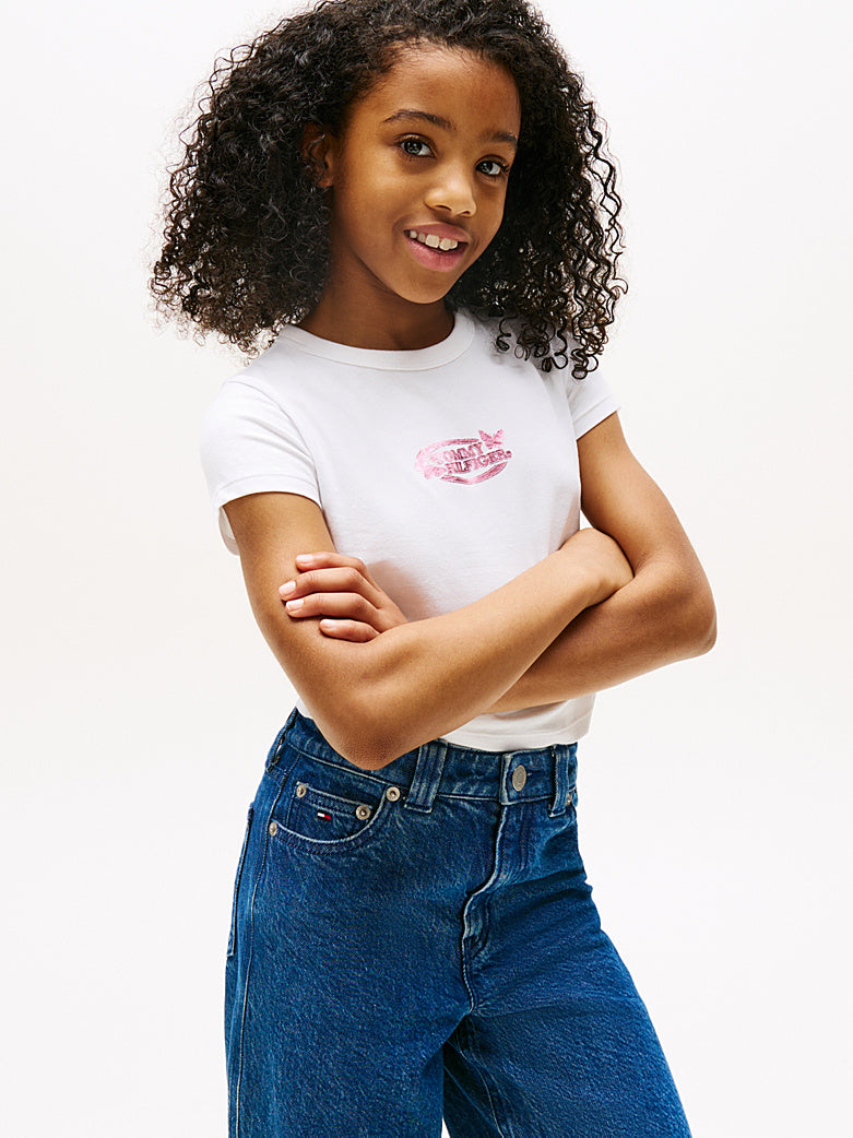 TOMMY HILFIGER NIÑA TSHIRT BUTTERFLY GRAPHIC WHITE