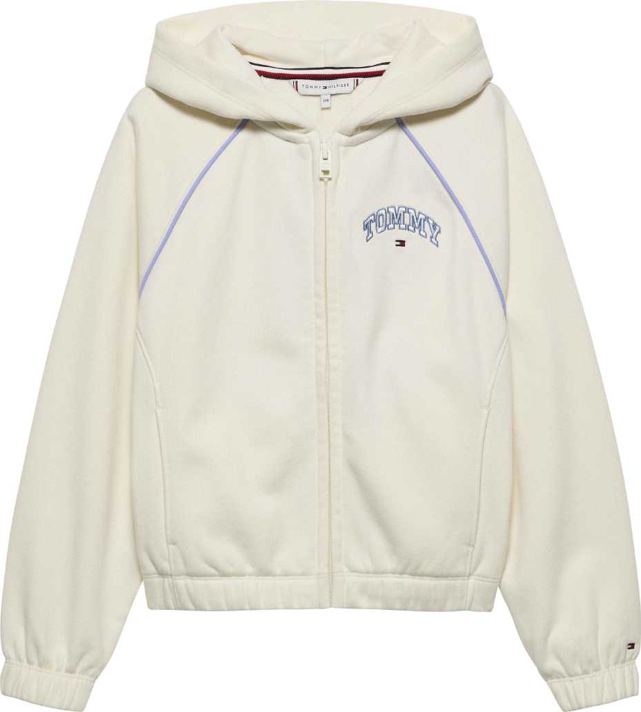 Tommy Hilfiger Abrigo Varsity Zip Thru Ivory Silk para Niña