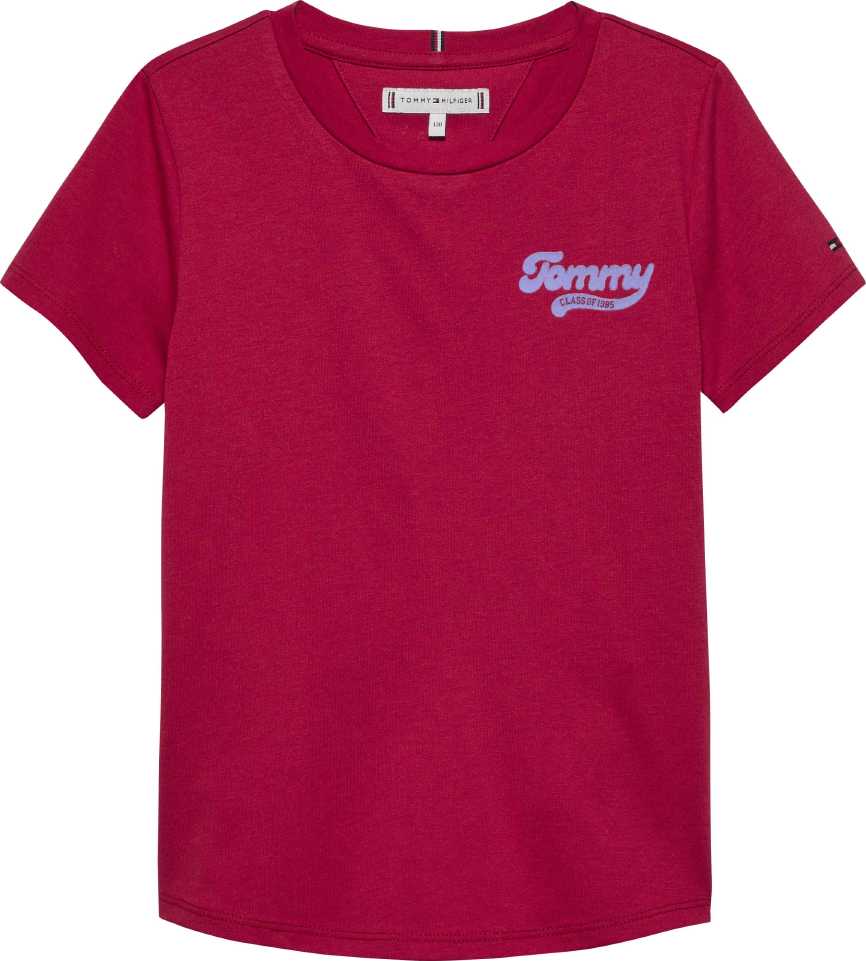 Tommy Hilfiger Tshirt Graphic Flock M/C Ruby Rhubarb para Niña