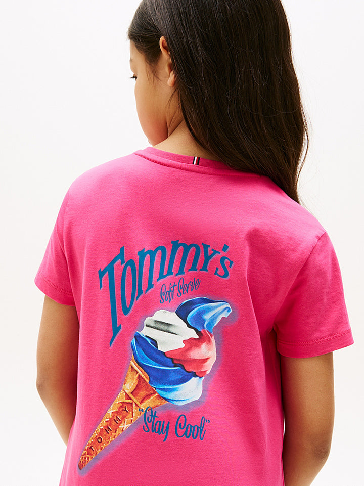 TOMMY HILFIGER NIÑA TSHIRT SEASONAL GRAPHIC JEWEL PINK