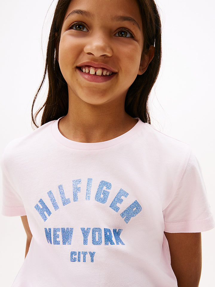TOMMY HILFIGER NIÑA TSHIRT HILFIGER GRAPHIC LIGHT PINK