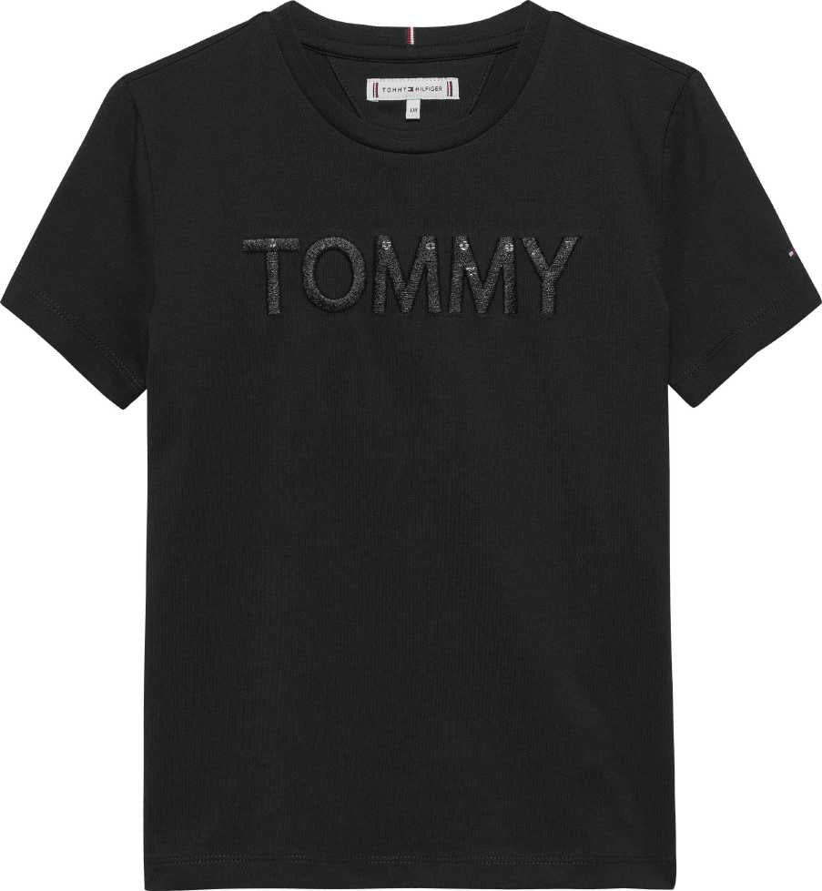 Tommy Hilfiger Tshirt Sequins M/C Black para Niña