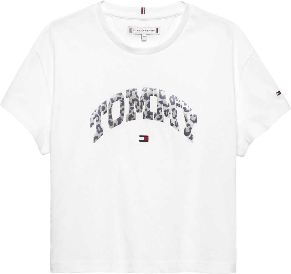 Tommy Hilfiger Tshirt Varsity Sateen Graphic M/C White para Niña