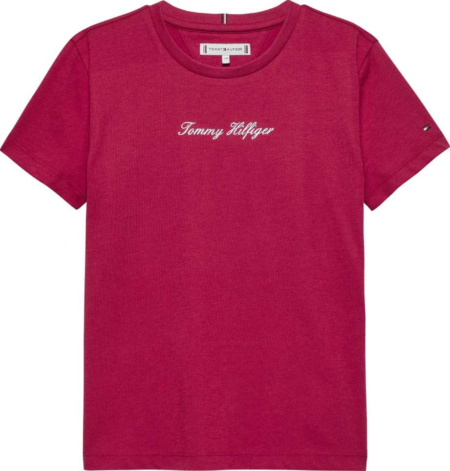 Tommy Hilfiger Tshirt Im Foil Script M/C Ruby Rhubarb para Niña