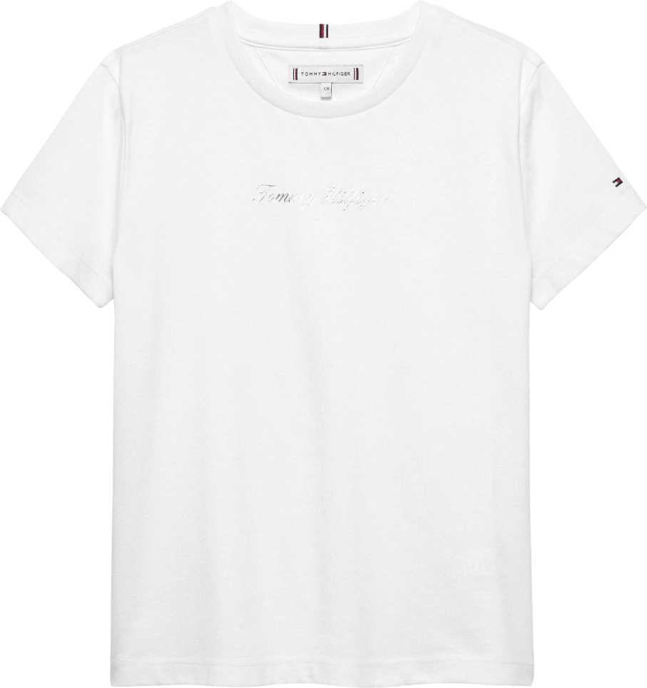 Tommy Hilfiger Tshirt Im Foil Script M/C White para Niña