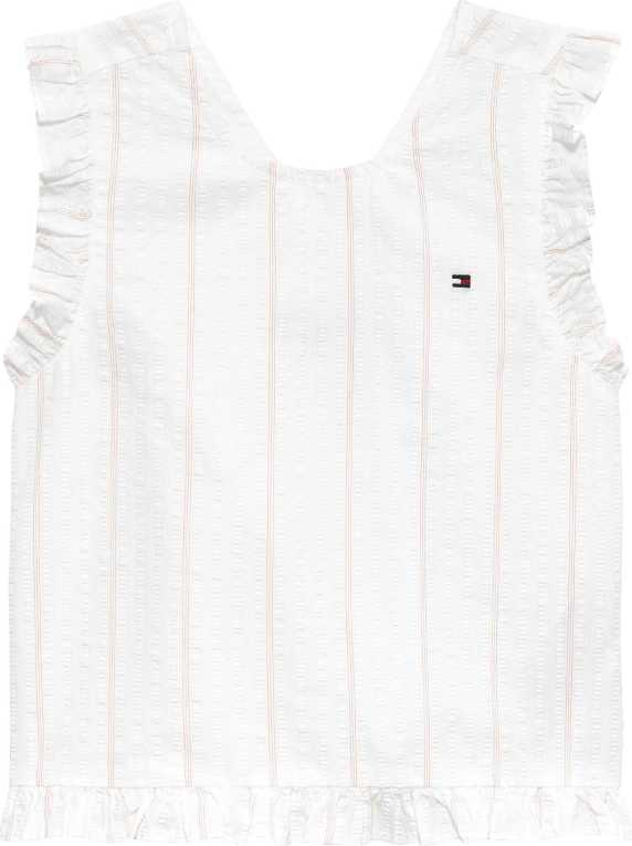 Tommy Hilfiger Camisa Lg Seersucker Open White para Niña